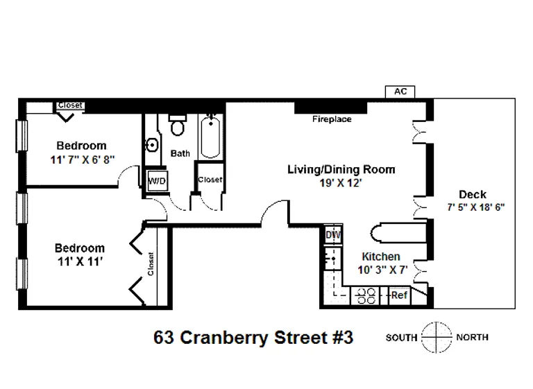 63 Cranberry Street, 3 | floorplan | View 6