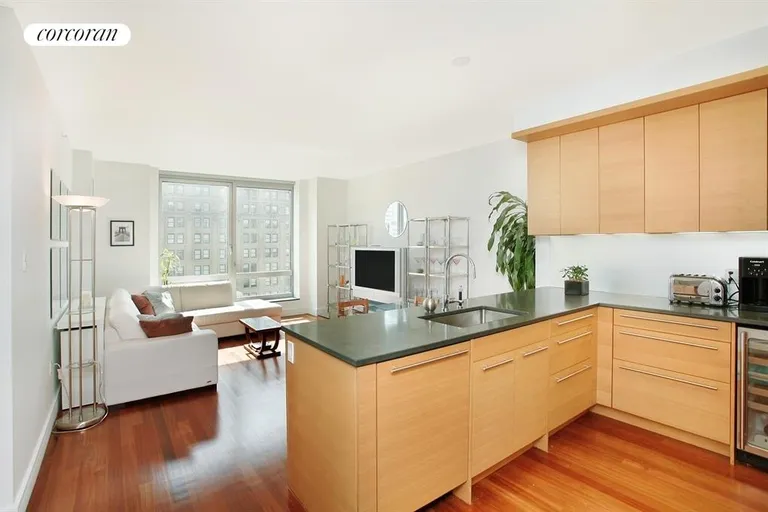 New York City Real Estate | View 30 West Street, 27C | Kitchen / Living Room | View 6