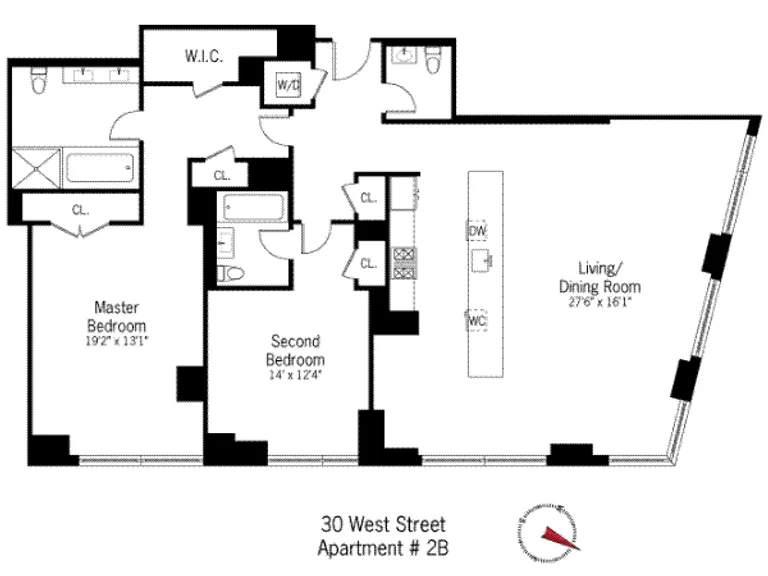 30 West Street, 2B | floorplan | View 9