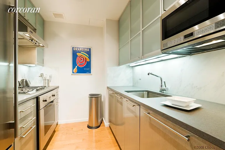 New York City Real Estate | View 200 Chambers Street, 15F | Gourmet kitchen | View 3