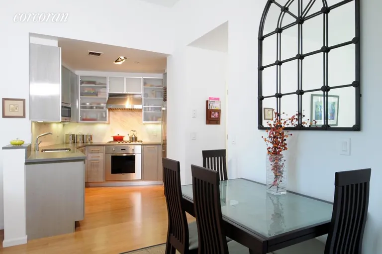 New York City Real Estate | View 200 Chambers Street, 6G | Open gourmet kitchen with lots of counter space | View 2