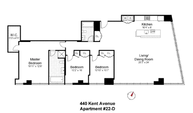 440 Kent Avenue, 22D | floorplan | View 6