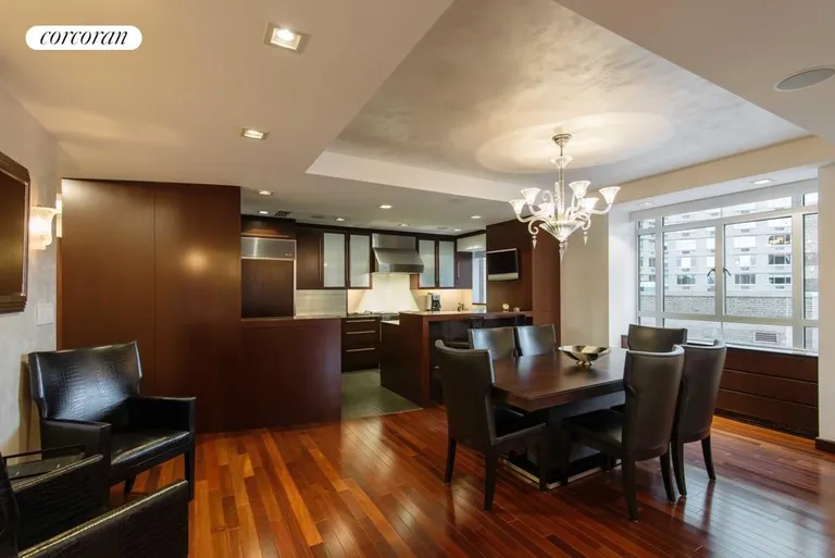 New York City Real Estate | View 25 Central Park West, 15T | Dining Room and Open Chef's Kitchen | View 2