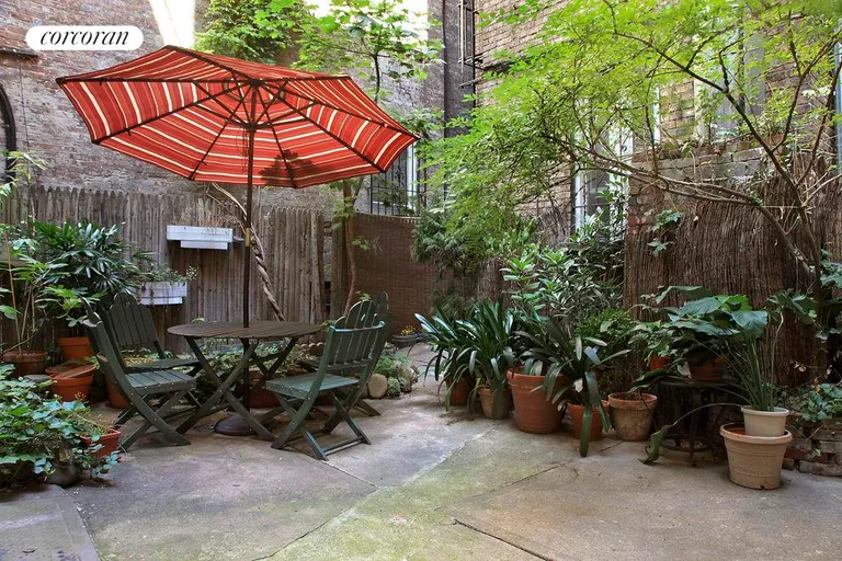 New York City Real Estate | View 328 West 17th Street, 3R | Common Patio Garden | View 4