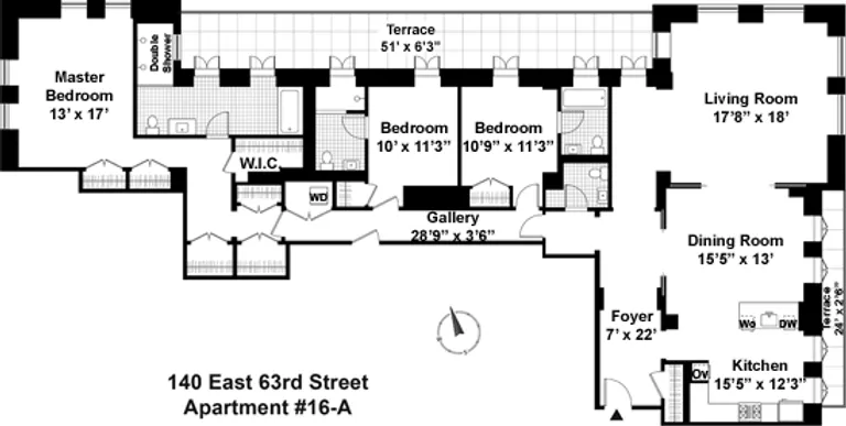 140 East 63rd Street, 16A | floorplan | View 7