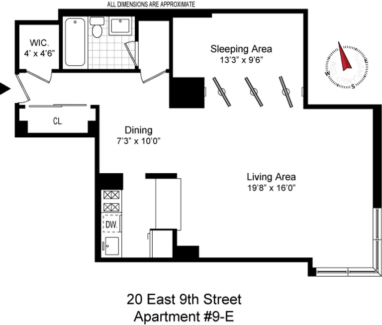 20 East 9th Street, 9E | floorplan | View 4