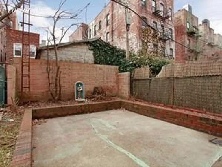 New York City Real Estate | View 578 7th Street | South facing backyard | View 2