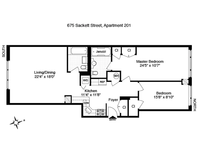 675 Sackett Street, 201 | floorplan | View 5