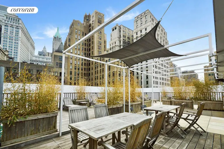 New York City Real Estate | View 120 Greenwich Street, 10F | planted common roof deck | View 5
