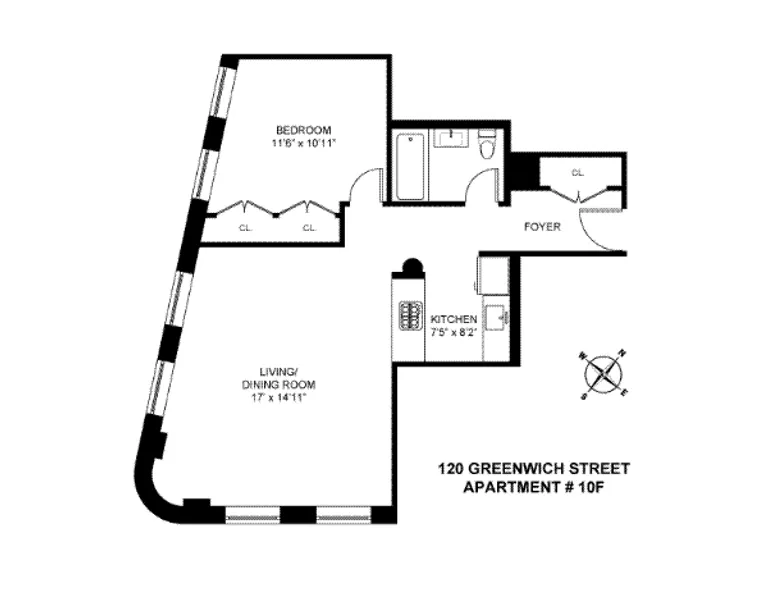 120 Greenwich Street, 10F | floorplan | View 8