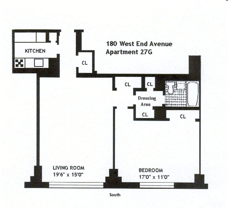 180 West End Avenue, 27G | floorplan | View 4