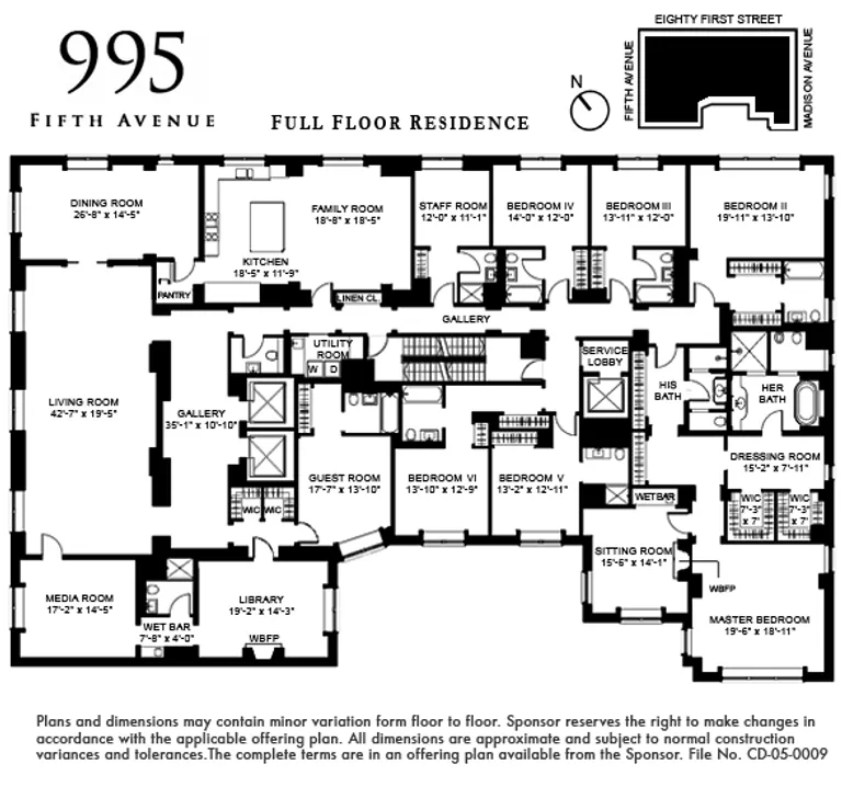 995 Fifth Avenue, 14 | floorplan | View 1