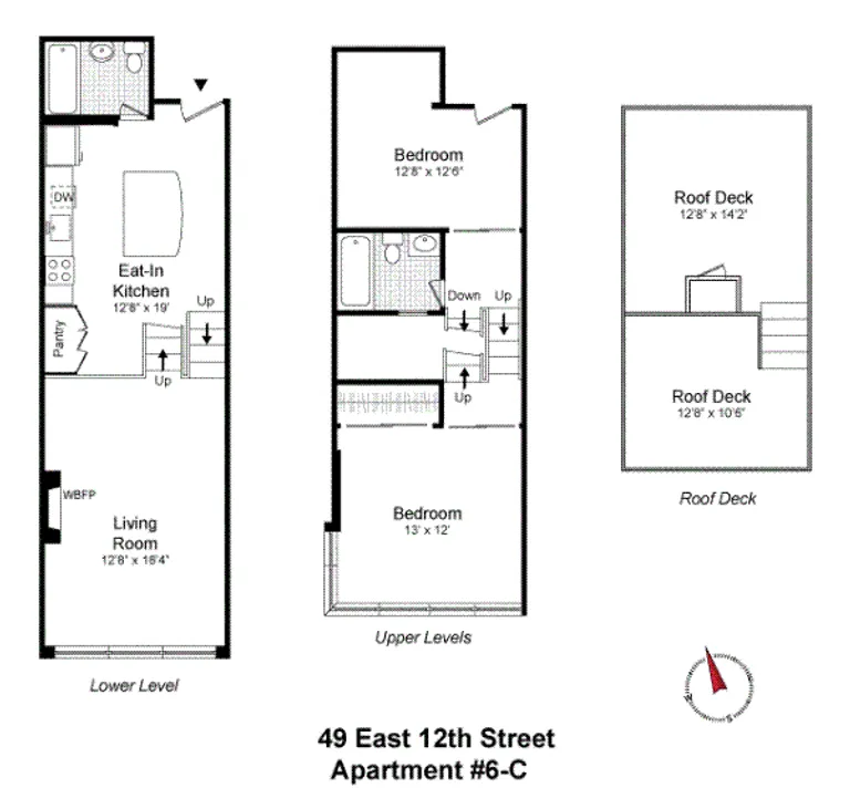 49 East 12th Street, 6C | floorplan | View 8