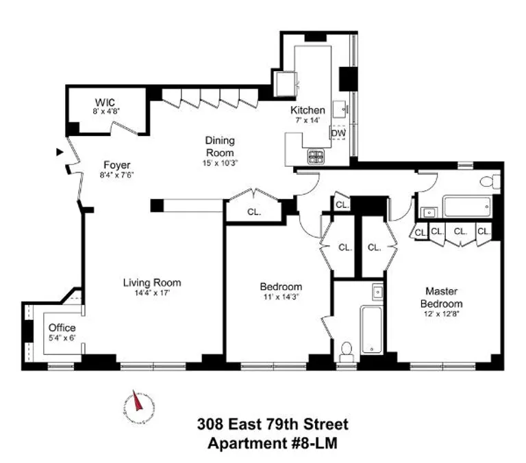 308 East 79th Street, 8LM | floorplan | View 6