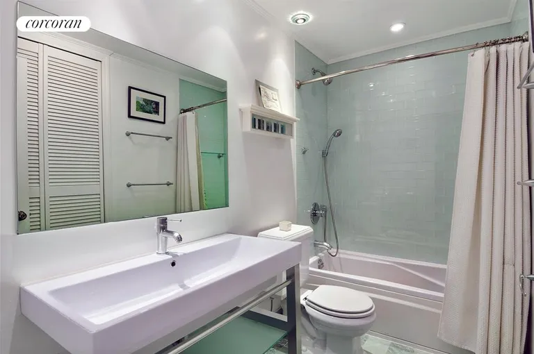 New York City Real Estate | View 90 Saint Marks Avenue, 2 | Stylish, renovated guest bath with linen closet | View 5