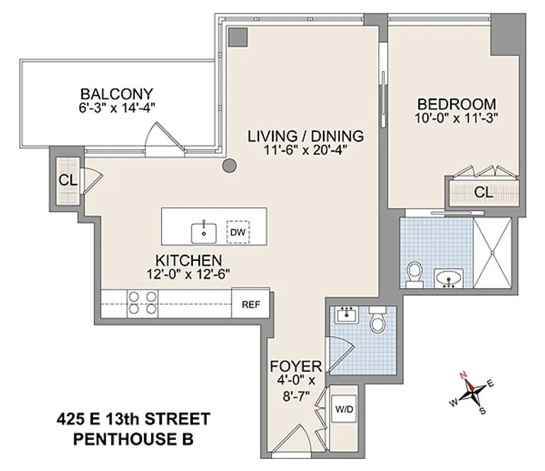 425 East 13th Street, PHB | floorplan | View 7