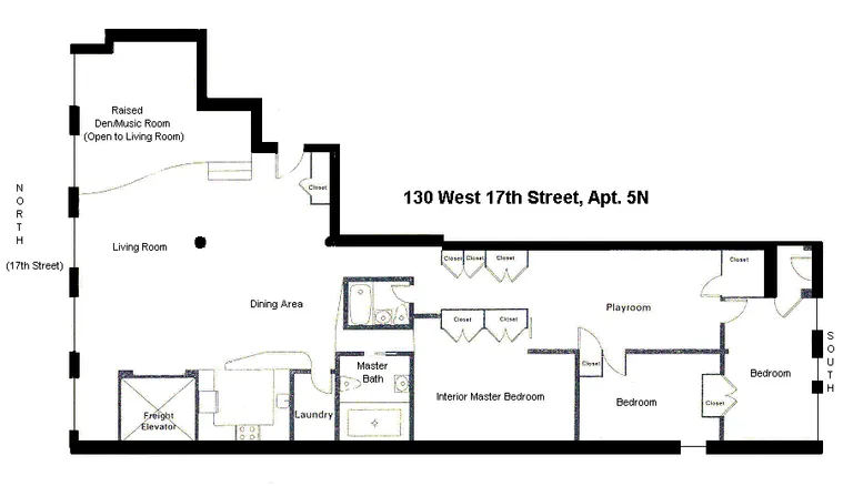 130 West 17th Street, 5N | floorplan | View 8