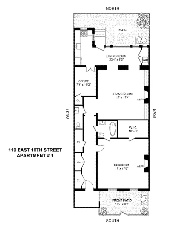 119 East 10th Street, GARDEN | floorplan | View 8