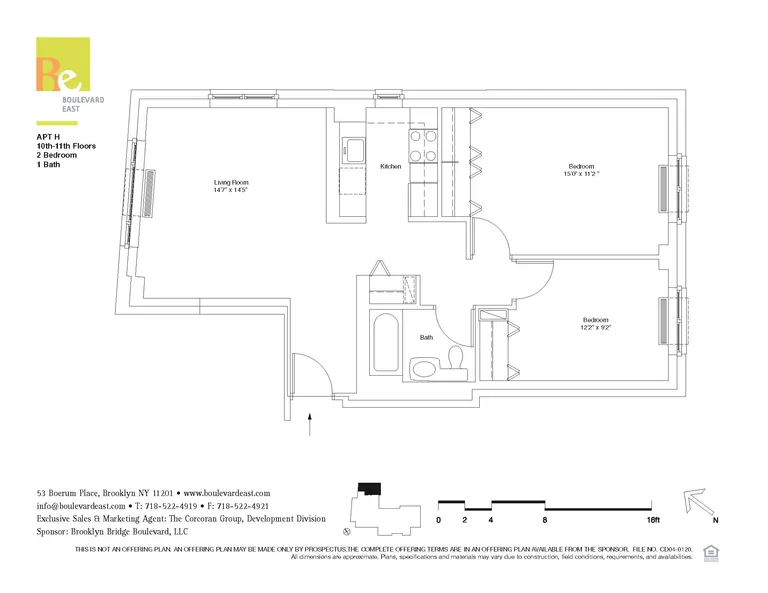 53 Boerum Place, 11H | floorplan | View 1