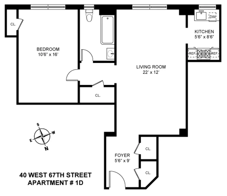 40 West 67th Street, 1D | floorplan | View 15