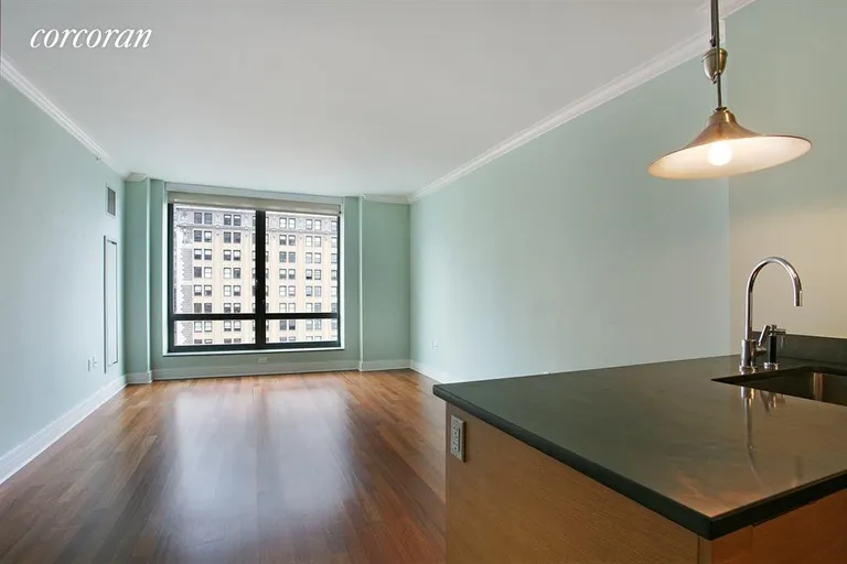 New York City Real Estate | View 30 West Street, 25D | Living Room | View 2