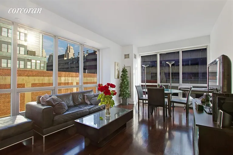 New York City Real Estate | View 350 West 42Nd Street, 6K | Living Room | View 5