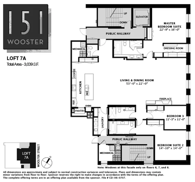 151 Wooster Street, 7A | floorplan | View 10