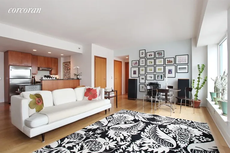 New York City Real Estate | View 446 Kent Avenue, 11D | Living Room / Dining Room | View 2