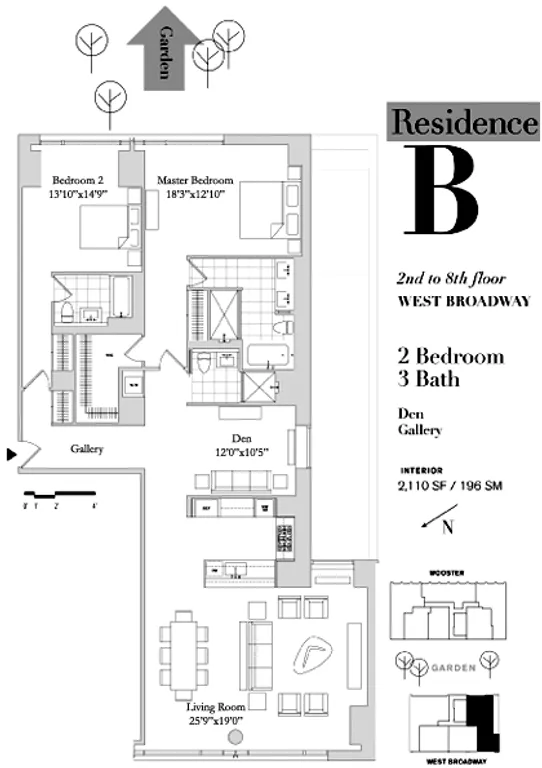 311 West Broadway, 8B | floorplan | View 8
