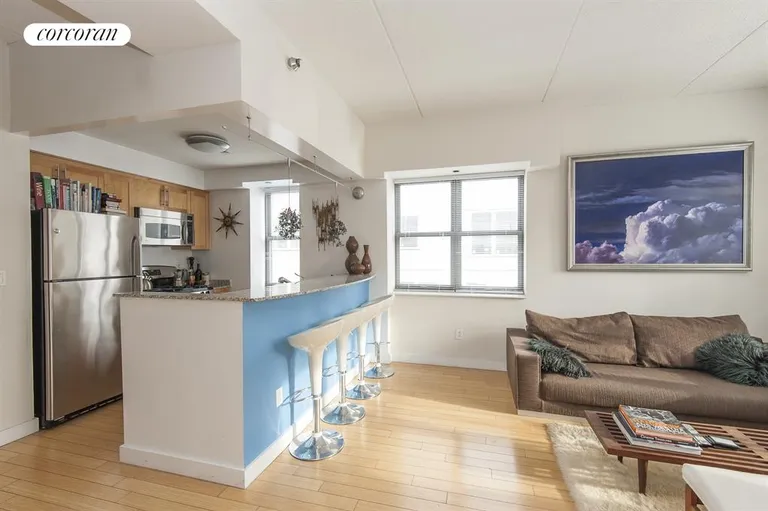 New York City Real Estate | View 516 West 47th Street, S7M | Kitchen / Living Room | View 9