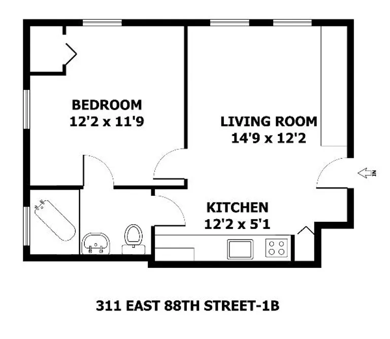 311 East 88th Street, 1B | floorplan | View 7