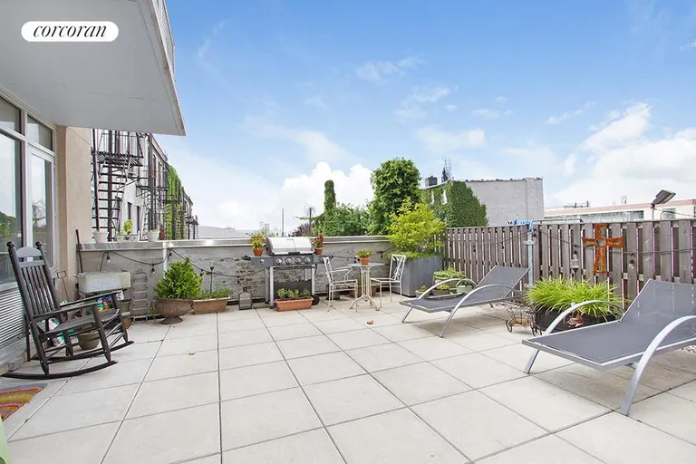 New York City Real Estate | View 251 7th Street, 2A | Your private terrace, get ready to grill! | View 5