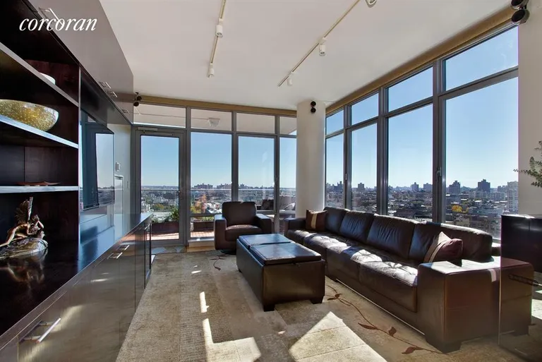New York City Real Estate | View 1 NORTHSIDE PIERS, 16E | Living Room | View 2