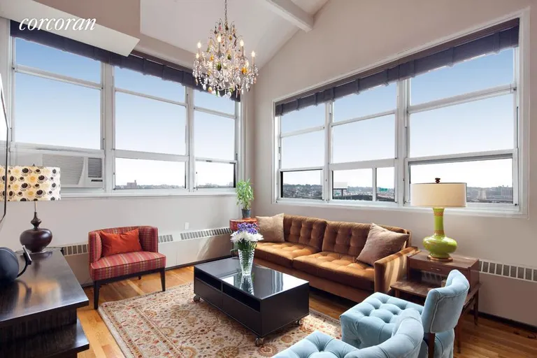 New York City Real Estate | View 505 Court Street, PHB | Soaring ceilings (up to 19') and spectacular views | View 2