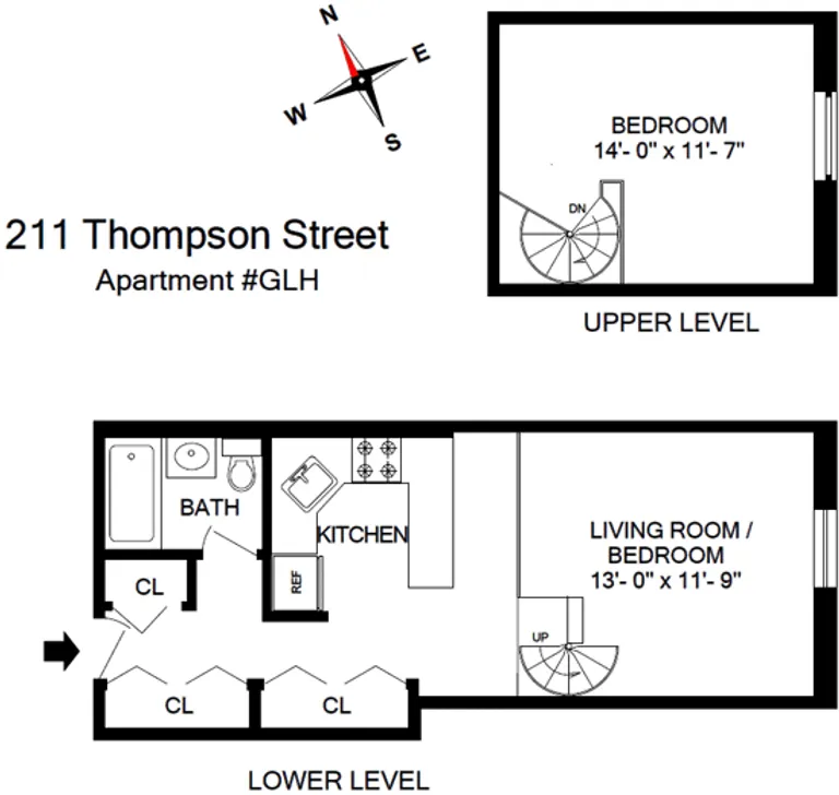 211 Thompson Street, GLH | floorplan | View 5