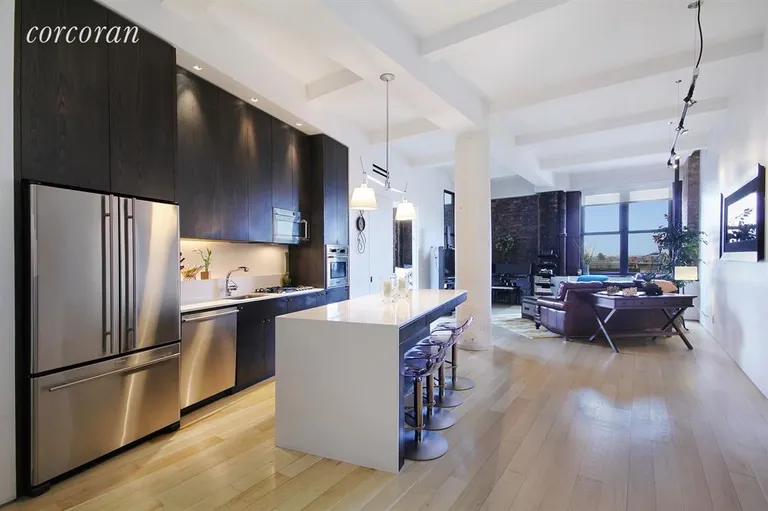 New York City Real Estate | View 250 Mercer Street, B1402 | Kitchen / Living Room | View 2