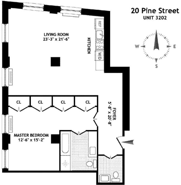 20 Pine Street, 3302 | floorplan | View 7