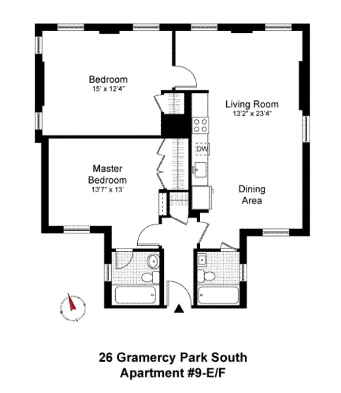 26 Gramercy Park South, 9EF | floorplan | View 5