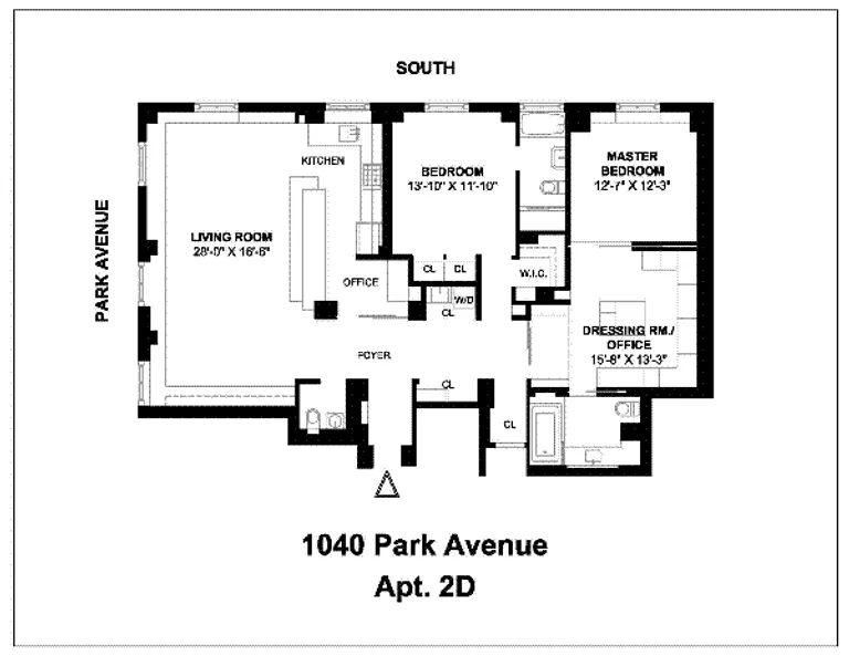 1040 Park Avenue, 2D | floorplan | View 5