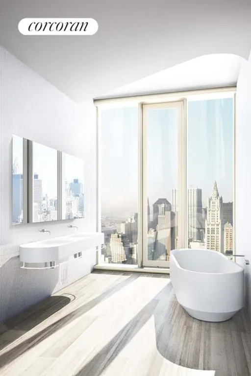 New York City Real Estate | View 56 Leonard Street, 29B WEST | Master Bath custom-designed by Herzog & de Meuro | View 3