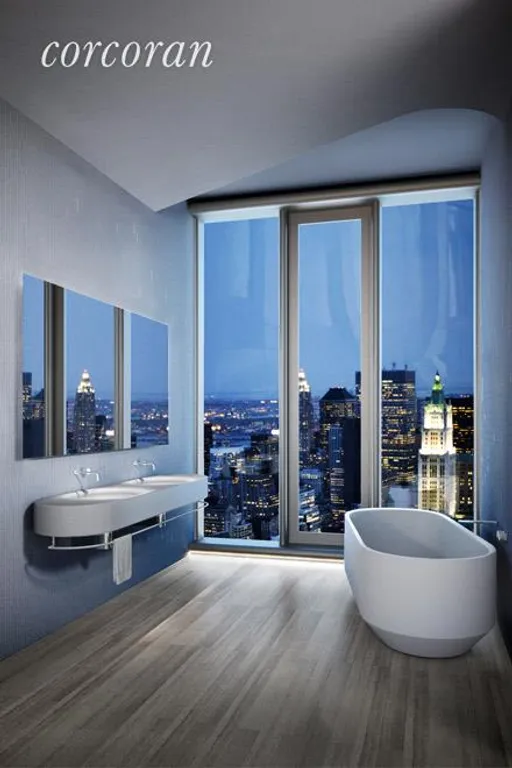 New York City Real Estate | View 56 Leonard Street, 24A WEST | Master Bath custom-designed by Herzog & de Meuron | View 3