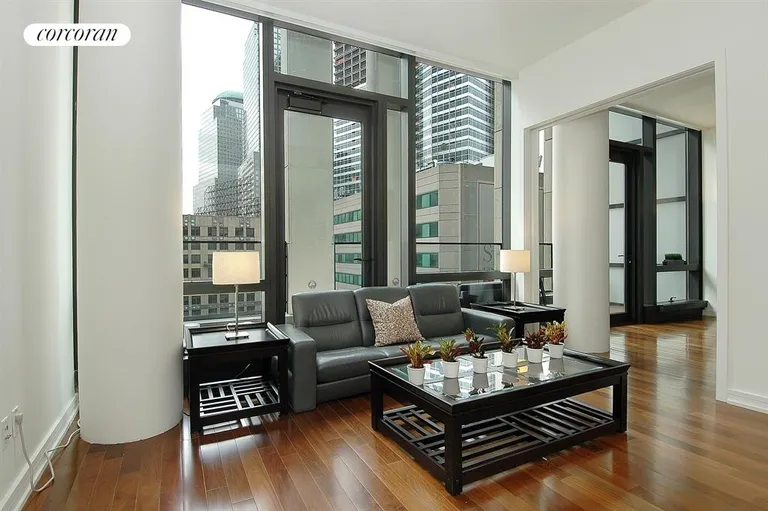 New York City Real Estate | View 101 Warren Street, 9H | Living Room / Dining Room | View 3