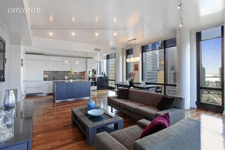 New York City Real Estate | View 101 Warren Street, 2410 | Living Room | View 2
