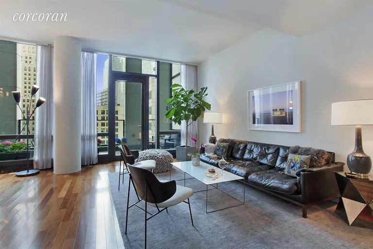 New York City Real Estate | View 101 Warren Street, 9J | Living Room | View 2