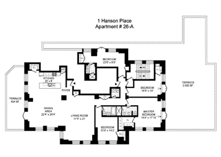1 Hanson Place, 26A | floorplan | View 9