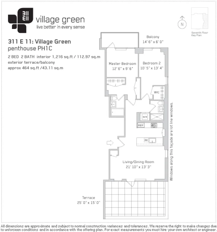311 East 11th Street, PH1C | floorplan | View 1