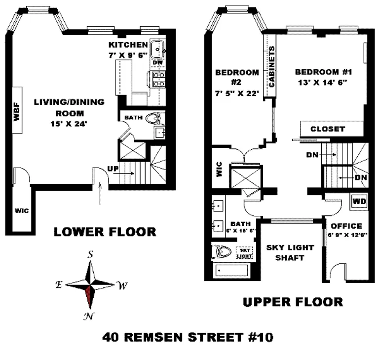 40 Remsen Street, 10 | floorplan | View 4