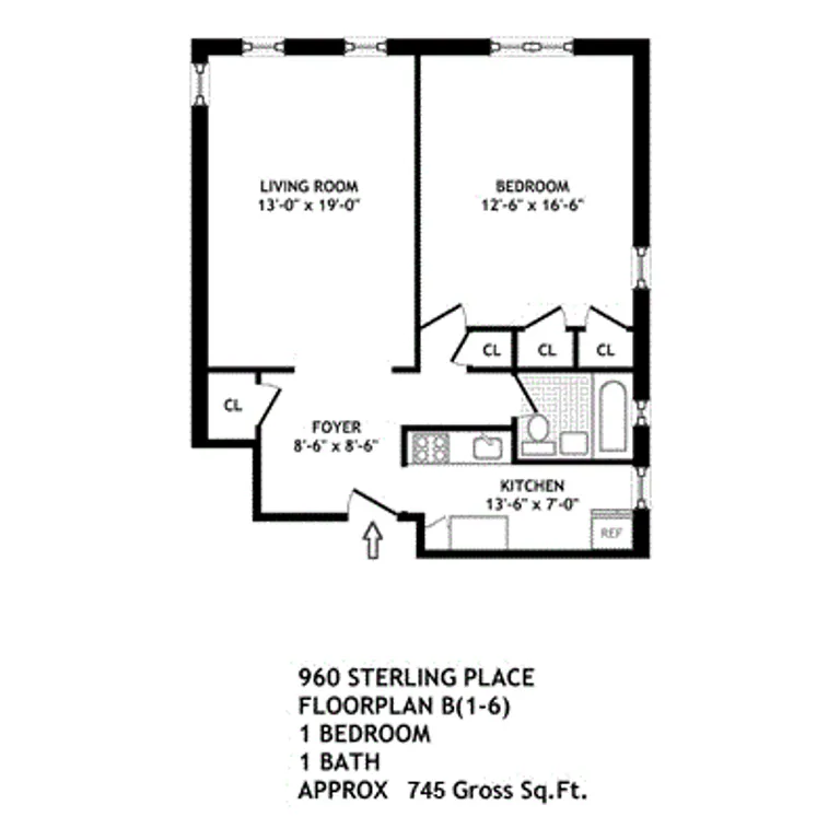 960 Sterling Place, 3B | floorplan | View 5