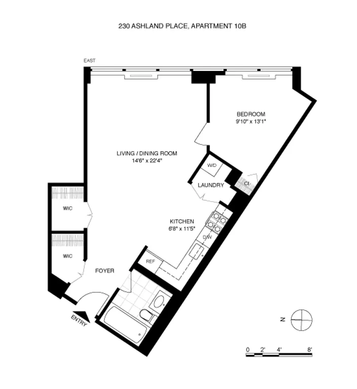 230 Ashland Place, 10B | floorplan | View 6