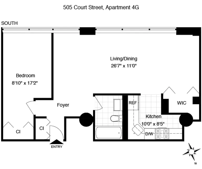 505 Court Street, 4G | floorplan | View 11